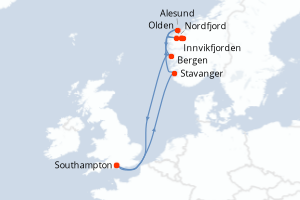 Itinéraire : Europe du Nord & Atlantique NE