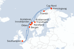 Itinéraire : Europe du Nord & Atlantique NE