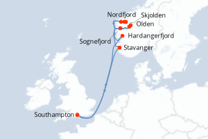 Itinéraire : Europe du Nord & Atlantique NE