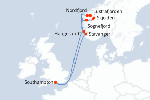 Itinéraire : Europe du Nord & Atlantique NE