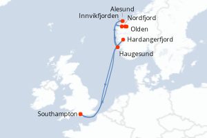 Itinéraire : Europe du Nord & Atlantique NE