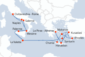 Itinéraire : Méditerranée & mers adjacentes