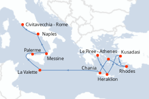 Itinéraire : Méditerranée & mers adjacentes