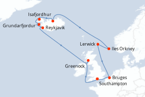 Itinéraire : Europe du Nord & Atlantique NE