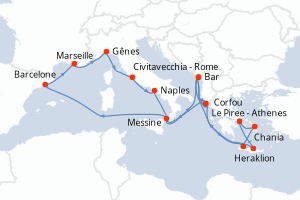 Itinéraire : Méditerranée & mers adjacentes