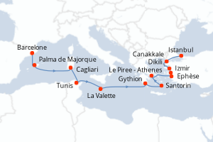 Itinéraire : Méditerranée & mers adjacentes