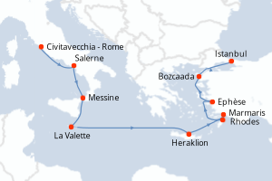 Itinéraire : Méditerranée & mers adjacentes
