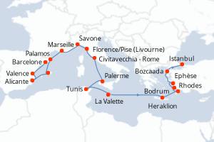 Itinéraire : Méditerranée & mers adjacentes