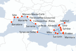 Itinéraire : Méditerranée & mers adjacentes