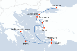 Itinéraire : Méditerranée & mers adjacentes