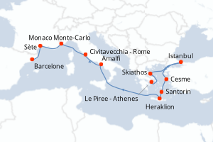 Itinéraire : Méditerranée & mers adjacentes