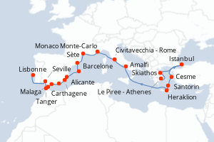 Itinéraire : Méditerranée & mers adjacentes
