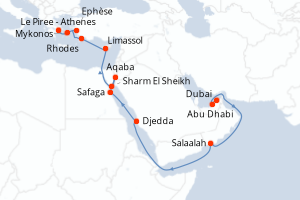 Itinéraire : Méditerranée & mers adjacentes