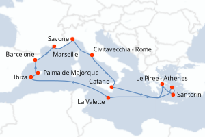 Itinéraire : Méditerranée & mers adjacentes