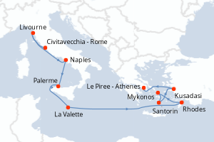 Itinéraire : Méditerranée & mers adjacentes