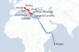 Itinéraire : Méditerranée & mers adjacentes