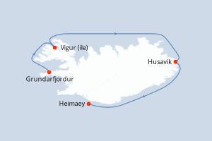 Itinéraire : Europe du Nord & Atlantique NE