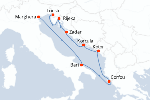 Itinéraire : Méditerranée & mers adjacentes
