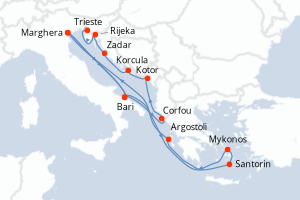 Itinéraire : Méditerranée & mers adjacentes