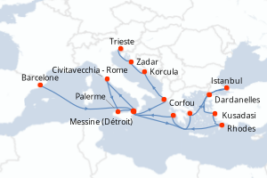 Itinéraire : Méditerranée & mers adjacentes