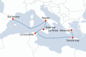 Itinéraire : Méditerranée & mers adjacentes