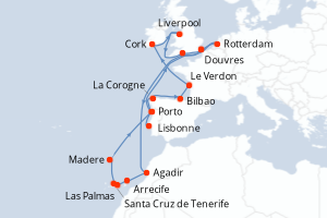 Itinéraire : Europe du Nord & Atlantique NE