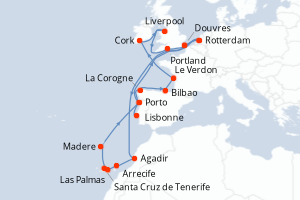 Itinéraire : Europe du Nord & Atlantique NE