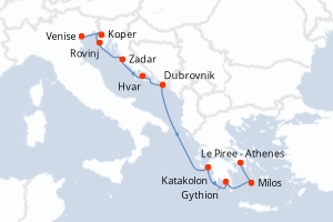 Itinéraire : Méditerranée & mers adjacentes
