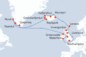 Itinéraire : Europe du Nord & Atlantique NE