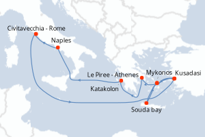 Itinéraire : Méditerranée & mers adjacentes