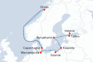 Itinéraire : Europe du Nord & Atlantique NE