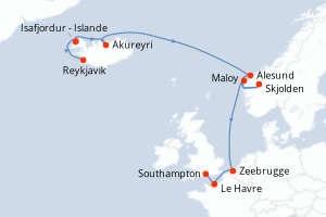 Itinéraire : Europe du Nord & Atlantique NE