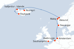 Itinéraire : Europe du Nord & Atlantique NE