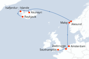 Itinéraire : Europe du Nord & Atlantique NE