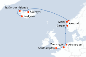 Itinéraire : Europe du Nord & Atlantique NE