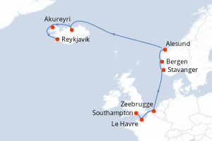 Itinéraire : Europe du Nord & Atlantique NE