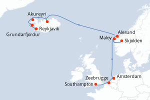 Itinéraire : Europe du Nord & Atlantique NE