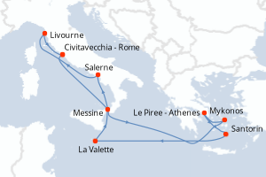 Itinéraire : Méditerranée & mers adjacentes