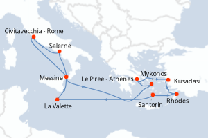 Itinéraire : Méditerranée & mers adjacentes