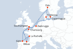 Itinéraire : Europe du Nord & Atlantique NE