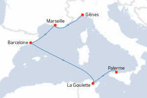 Itinéraire : Méditerranée & mers adjacentes