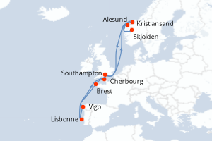 Itinéraire : Europe du Nord & Atlantique NE