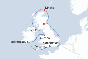Itinéraire : Europe du Nord & Atlantique NE