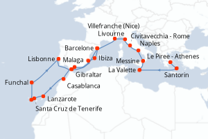 Itinéraire : Méditerranée & mers adjacentes