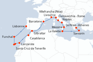 Itinéraire : Méditerranée & mers adjacentes