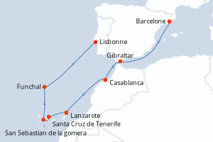Itinéraire : Europe du Nord & Atlantique NE