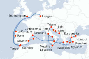 Itinéraire : Méditerranée & mers adjacentes