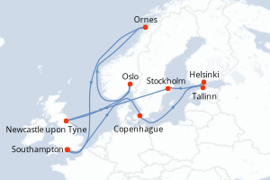 Itinéraire : Europe du Nord & Atlantique NE
