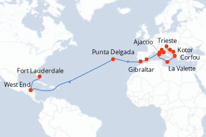 Itinéraire : Méditerranée & mers adjacentes