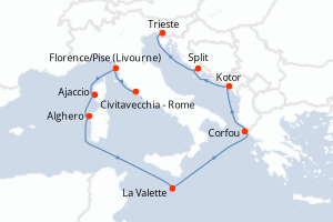 Itinéraire : Méditerranée & mers adjacentes
